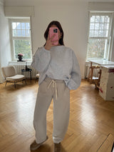 Soft Touch Wide-Leg Hose mit Taschen – Casual Fit beige