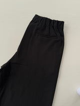 Hose elegant mit Gummibund weites bein schwarz