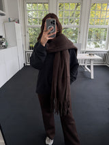 !!!launch SAMSTAG!!!!Super Soft Oversize-Schal mit Fransen – Braun