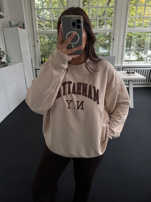 Sweatshirt Manhatten beige