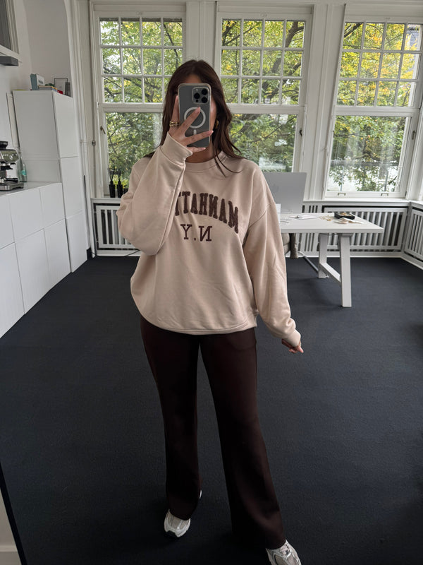 Sweatshirt Manhatten beige