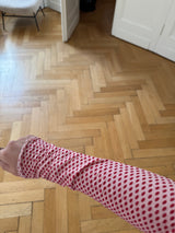 Gepunktetes Kaschmir-Shirt – Weiches Feinstrick Basic mit Stretchanteil rosa/rot