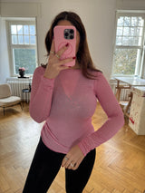 Gepunktetes Kaschmir-Shirt – Weiches Feinstrick Basic mit Stretchanteil pink/rosa