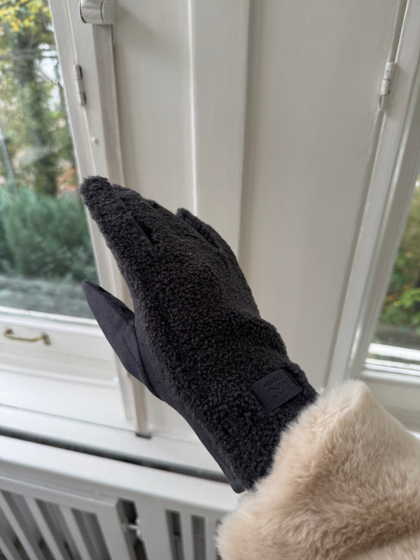 Plüsch-Handschuhe One Size – superweich & mit Touchscreen-Funktion grau