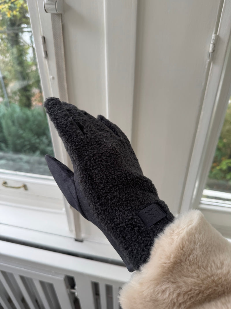 Plüsch-Handschuhe One Size – superweich & mit Touchscreen-Funktion grau