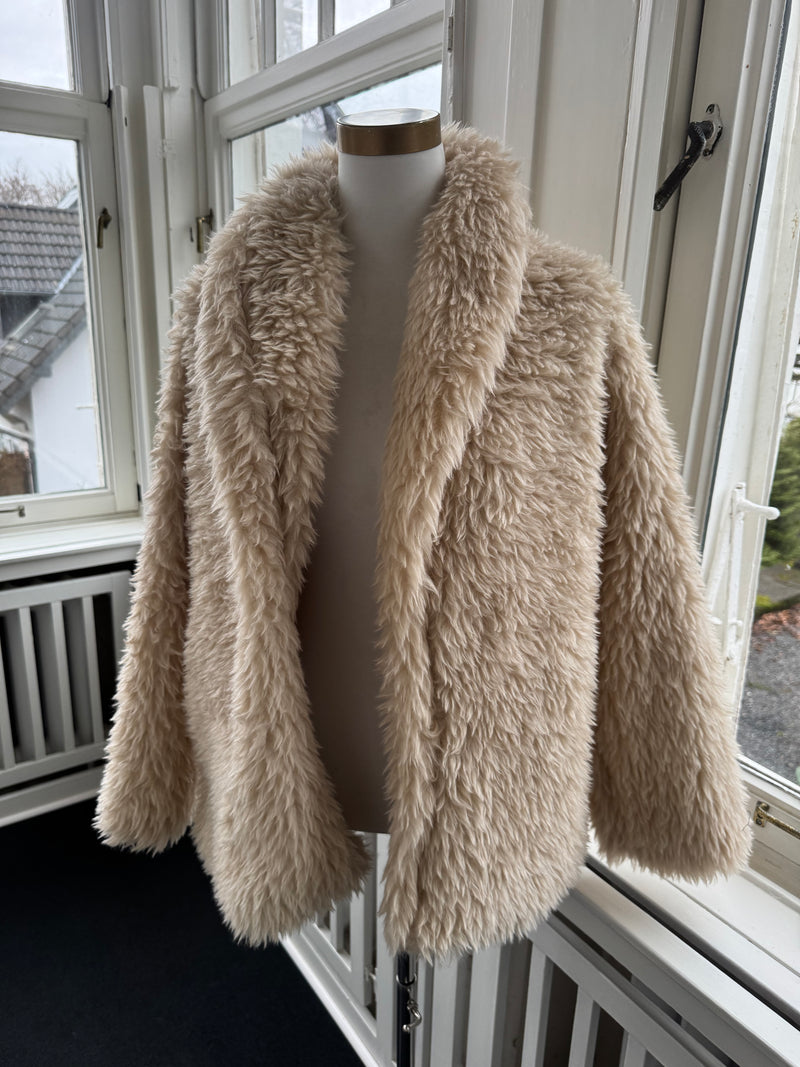 Jacke Plüsch creme