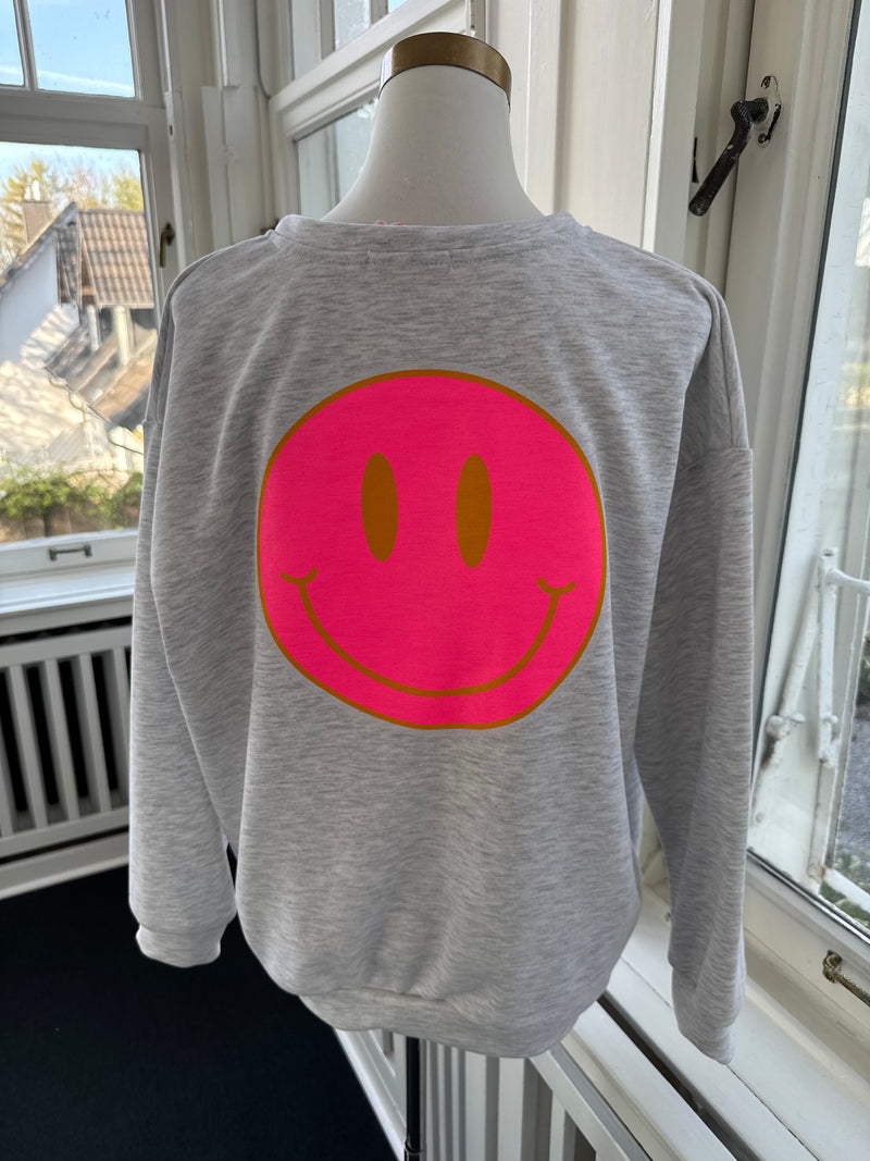 Sweatshirt smile grau
