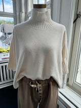 Strickoberteil bestseller basic Stehkragen creme