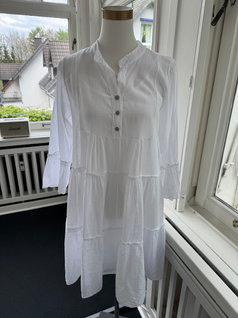 Kleid summer mit Knöpfen weiß
