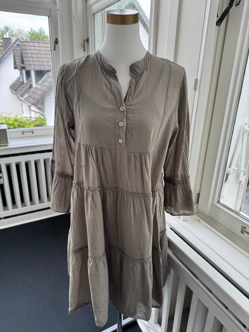 Kleid summer mit Knöpfen Taupe