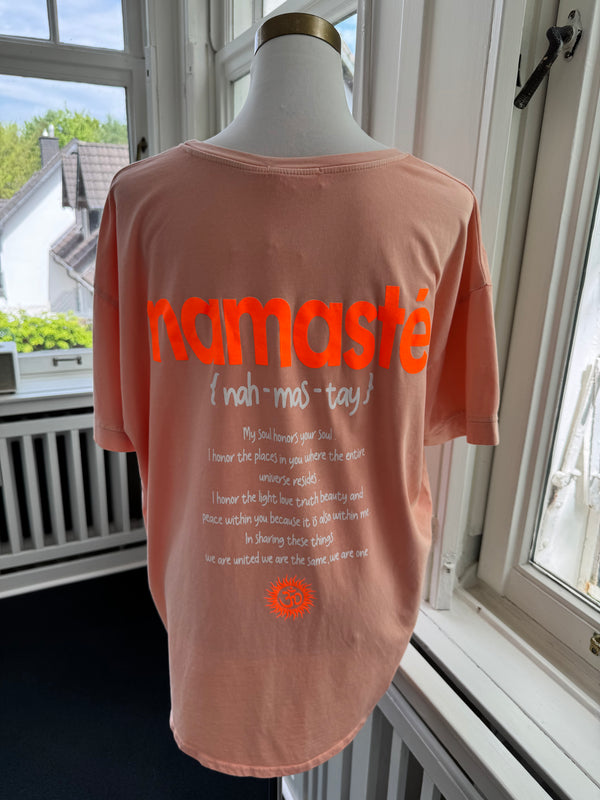T-shirt Namaste oversized orange