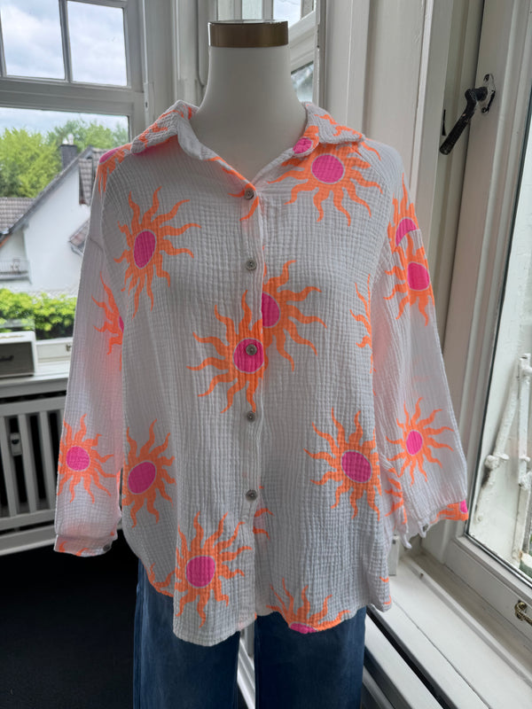Musselin hemd sun orange