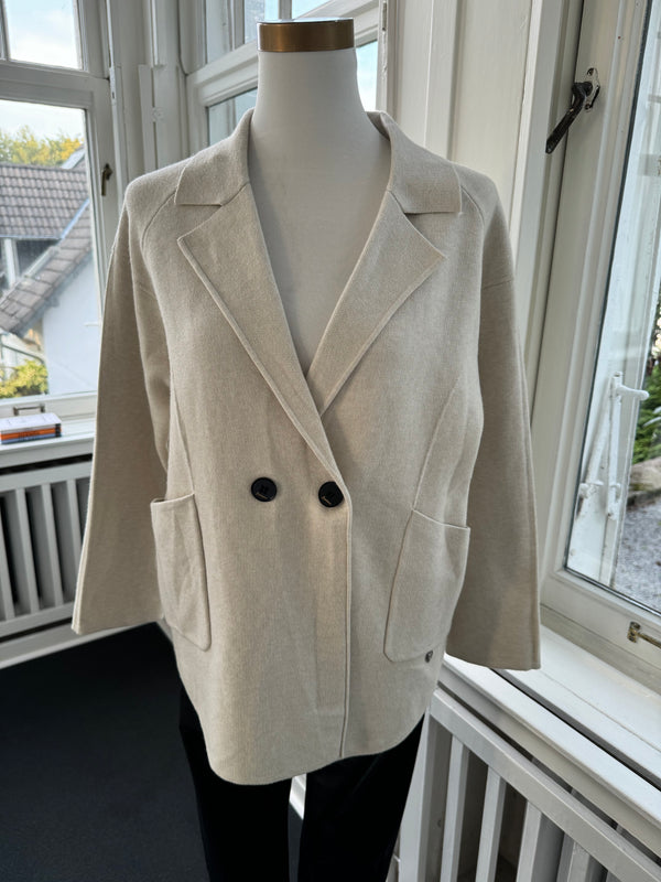 Strick Blazer long limited fine beige