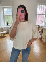 Oversize T-Shirt  – Super Soft & Halbarm – One Size (36–44) creme
