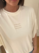 Oversize T-Shirt  – Super Soft & Halbarm – One Size (36–44) creme