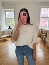 Oversize T-Shirt  – Super Soft & Halbarm – One Size (36–44) creme