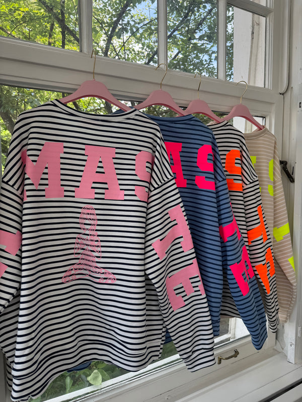 Sweatshirt namaste gestreift