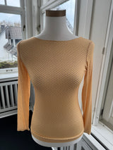 Gepunktetes Kaschmir-Shirt – Weiches Feinstrick Basic mit Stretchanteil gelb