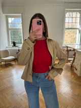 Figurbetontes Kaschmir-Shirt – One Size – Weicher Stretchstoff rot