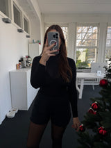 Kaschmir-Style Shirt mit Stehkragen schwarz