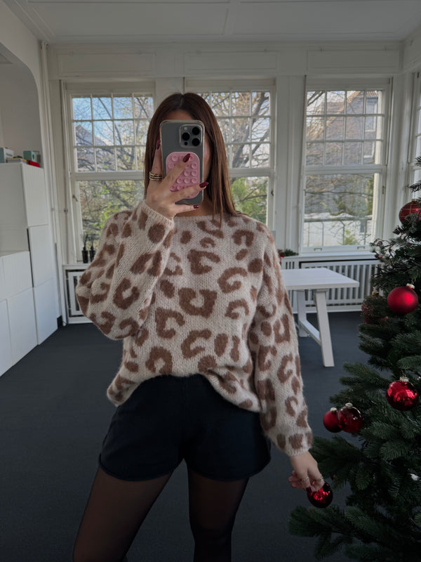 Leo Strickpullover – Weich, Kratzfrei & Locker Geschnitten – Beige/Camel – Größe 36–42