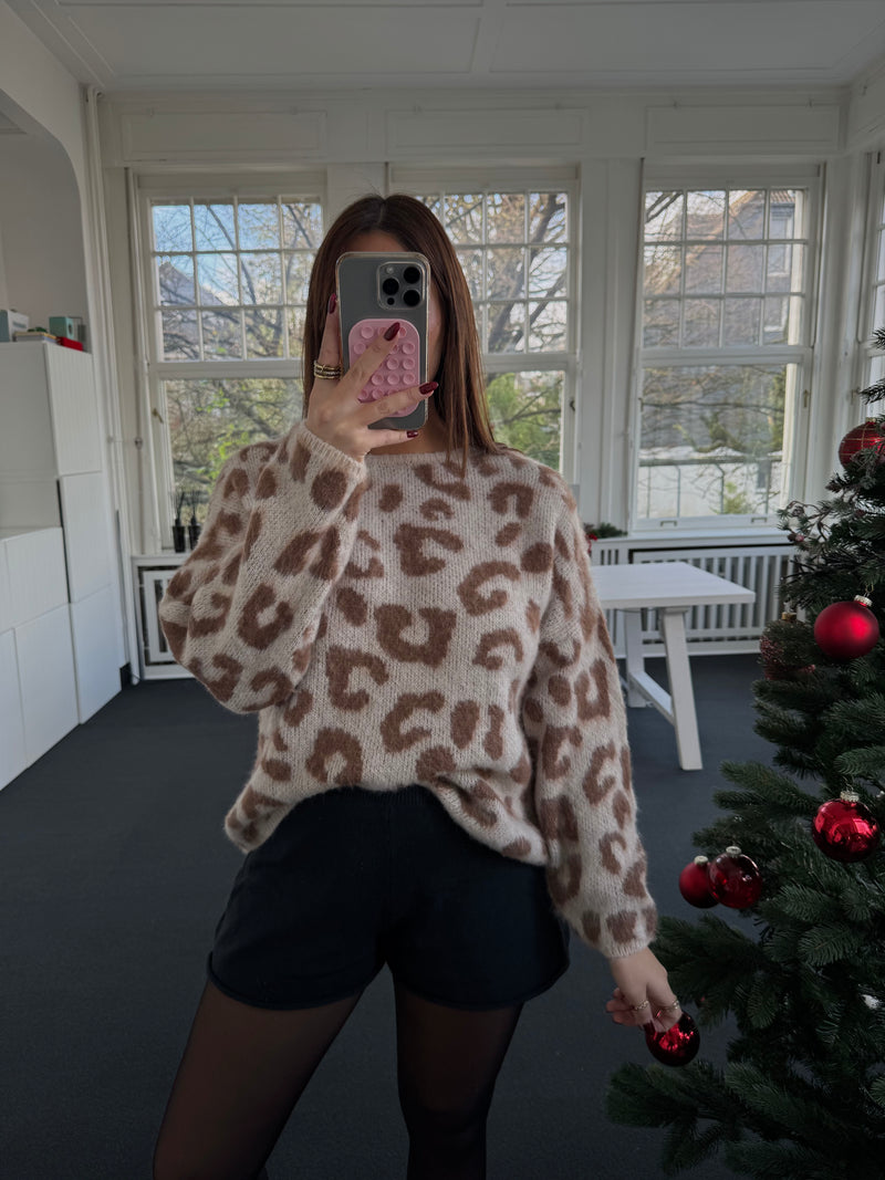 Leo Strickpullover – Weich, Kratzfrei & Locker Geschnitten – Beige/Camel – Größe 36–42