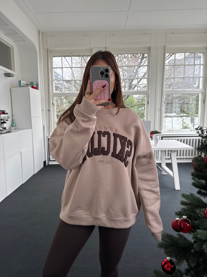 Apres Ski Club Sweatshirt – Gefüttert – One Size (36–40) beige