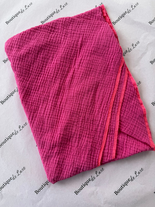 Musselin Dreieckstuch pink/neon