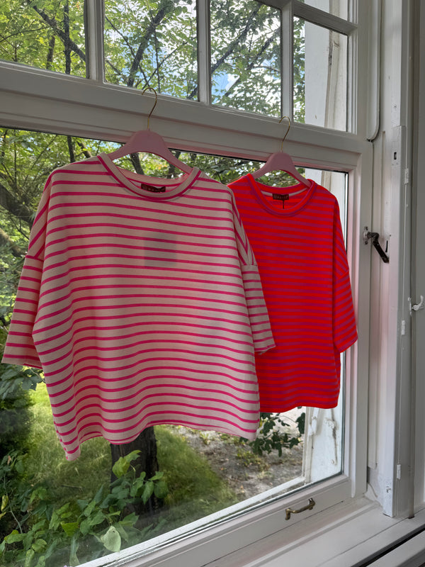 T-Shirt gestreift oversized kastiger Schnitt