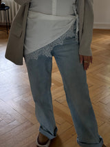 Viral Satin-Tuch One Size – Taillen- & Halstuch aus seidigem Glanzstoff weiß