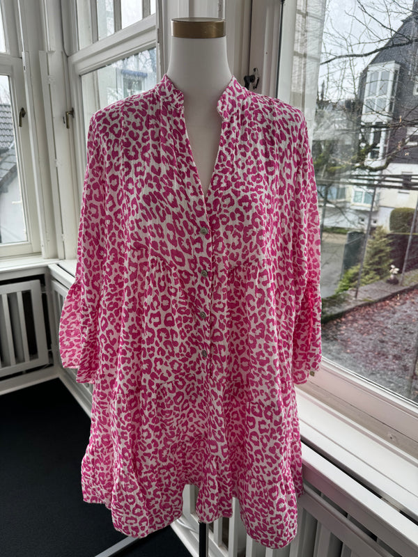 Kleid leo 100% Baumwolle pink
