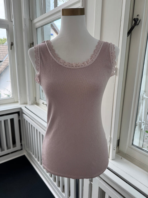 Top mit spitze rosa