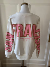 Sweatshirt Francisco weis/rosa