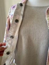 Jeansjacke wendbar flower weiß