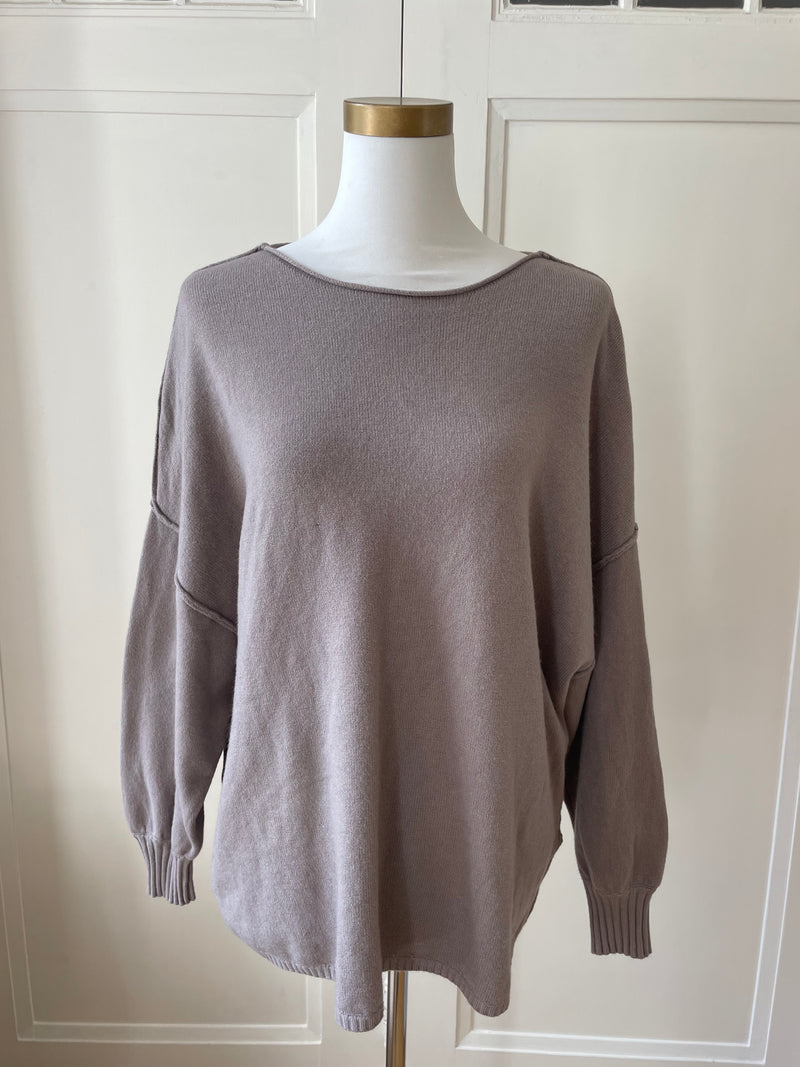 Pullover oversized taupe
