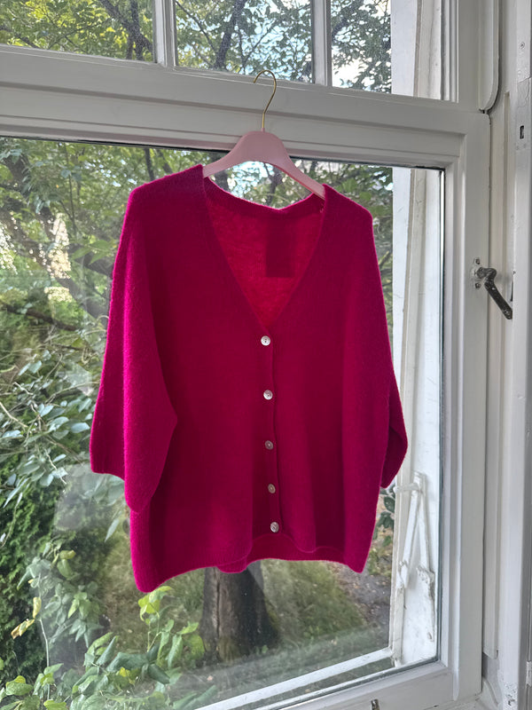 Strickjacke halbarm soft cherry
