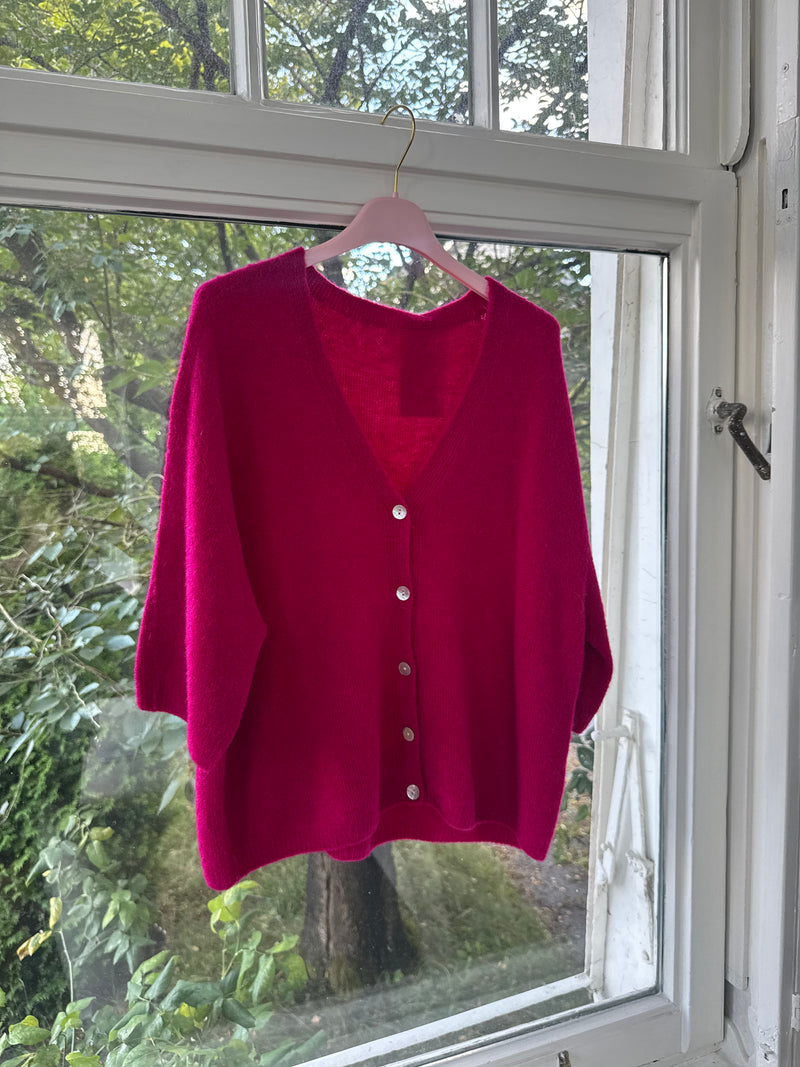 Strickjacke halbarm soft cherry