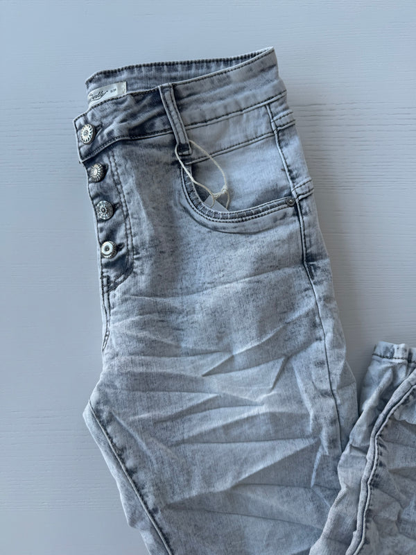 Jeans May verwaschen grau