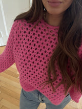 Strickoberteil gelöchert must have pink