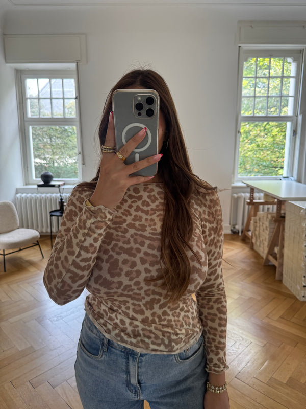 Oberteil cashmere sehr dünner Stoff beige