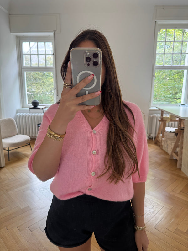 Strickjacke halbarm soft rosa