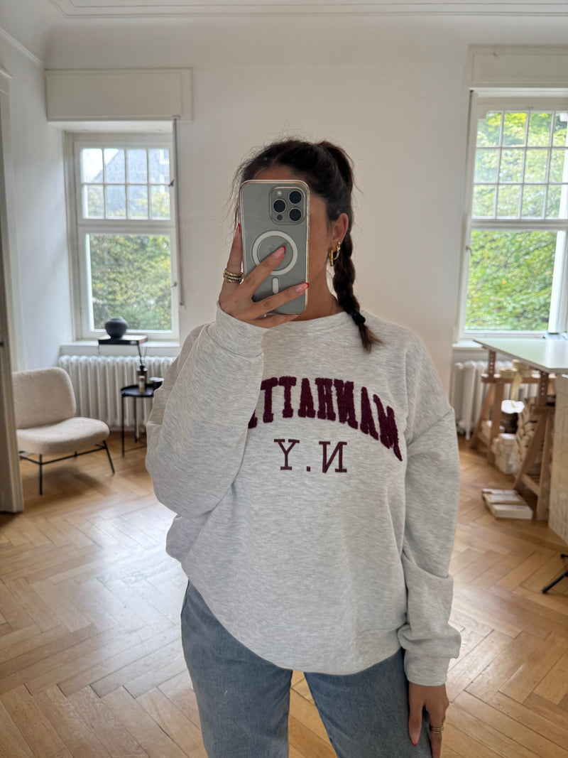 Sweatshirt Manhatten grau