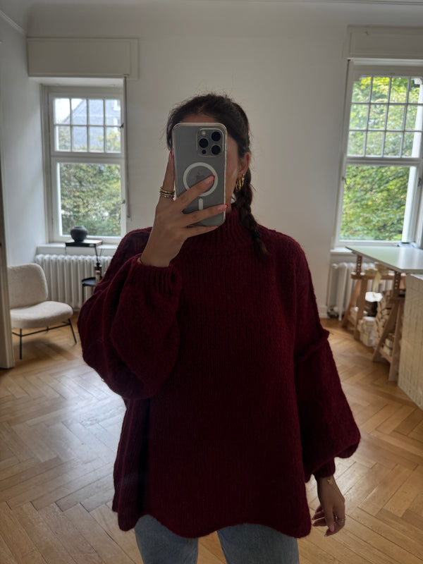 Strickoberteil oversized bestseller bordeaux