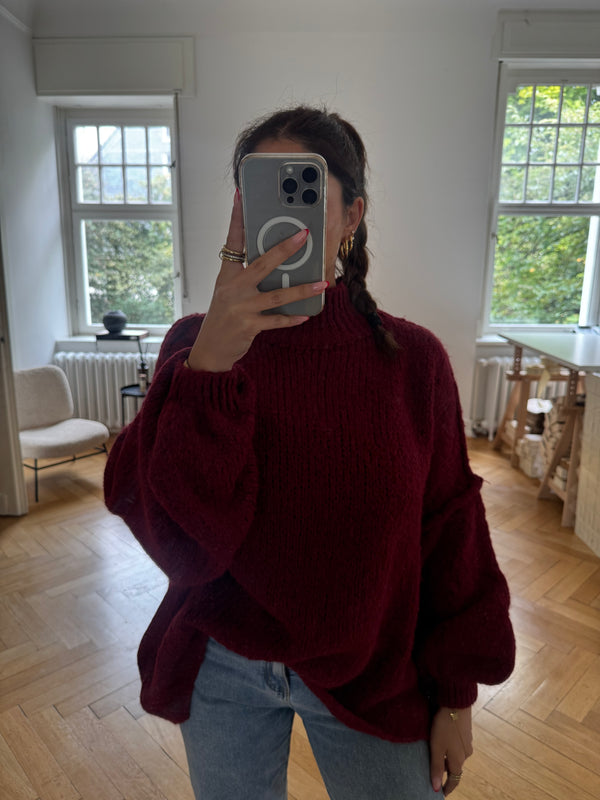 Strickoberteil oversized bestseller bordeaux