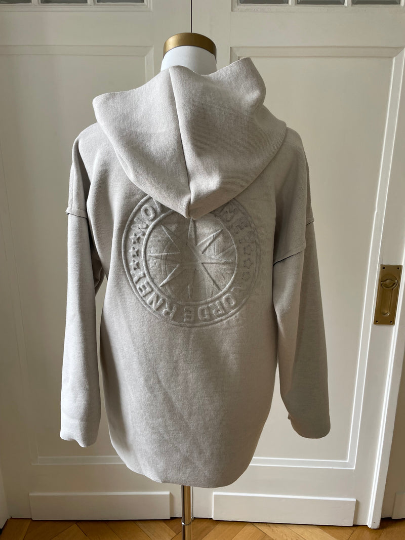 Strickjacke limited Norderney  mit Reisverschluss grau/beige