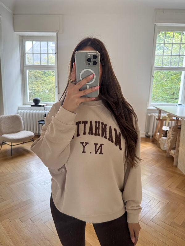 Sweatshirt Manhatten beige