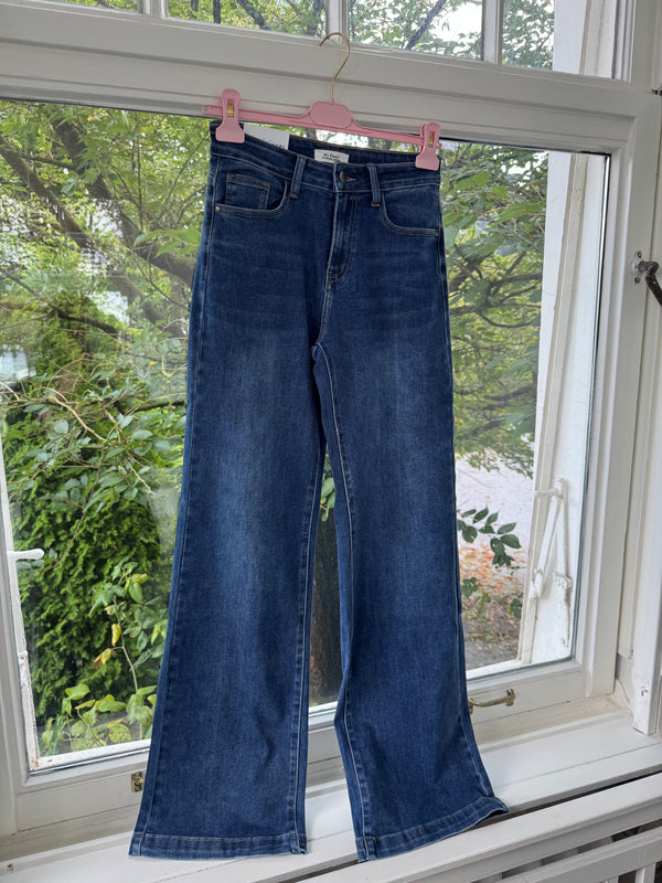 Hose wide leg must have mit Stretchanteil blau