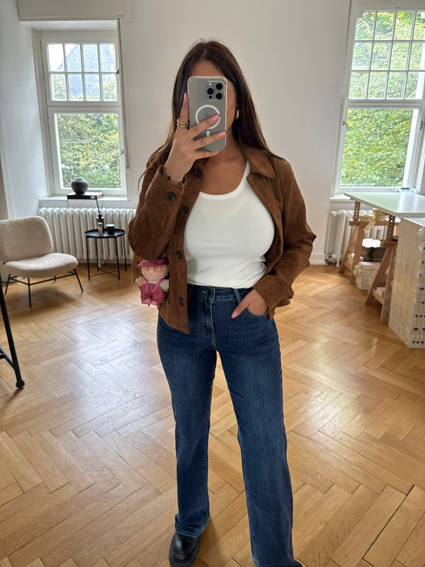 Hose wide leg must have mit Stretchanteil blau