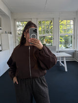 Bomberjacke Wildlederoptik limitiert braun