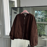 Bomberjacke Wildlederoptik limitiert braun